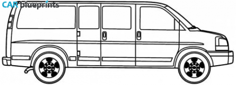 2010 Chevrolet Express Panel Van blueprint