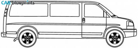 2010 Chevrolet Express Van blueprint