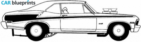 1972 Chevrolet Nova SS Pro Stock Coupe blueprint