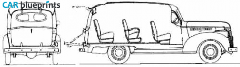 1941 Chevrolet Suburban Carryall Wagon blueprint