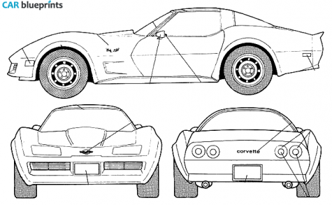 1982 Chevrolet Corvette C3 Coupe blueprint