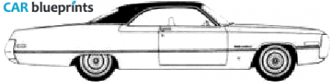 1971 Chrysler 300 2-door hardtop Sedan blueprint