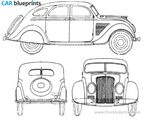 1935 Chrysler Airflow 4 door Sedan blueprint