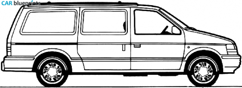 1992 Chrysler Grand Voyager Minivan blueprint