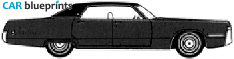 1972 Chrysler Imperial LeBaron 4-door Hardtop Sedan blueprint