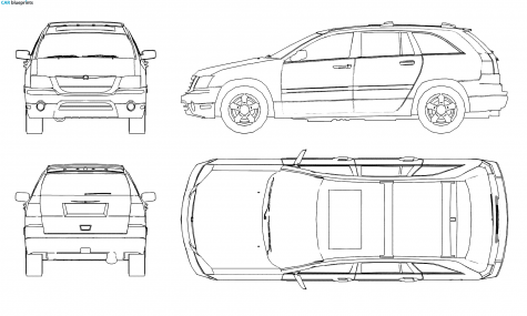 2007 Chrysler pacifica Wagon blueprint