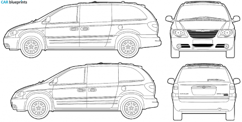 2005 Chrysler Voyager Minivan blueprint