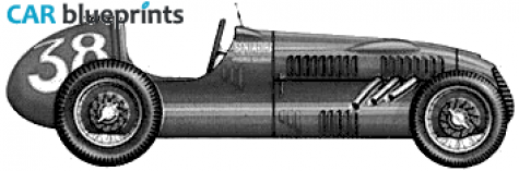 1948 Cisitalia D46 F1 GP OW blueprint