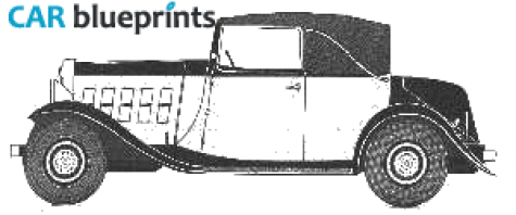 1932 Citroen 15CV Cabriolet blueprint