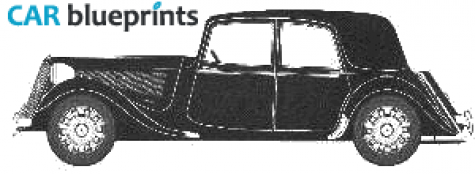 1939 Citroen 15CV Traction Avant Wagon blueprint