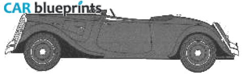 1938 Citroen 22CV Cabriolet blueprint