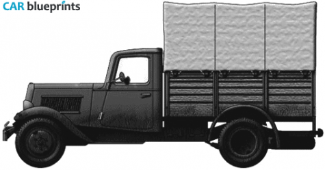 1936 Citroen 23 MLE Truck blueprint