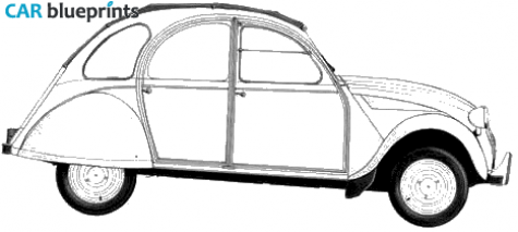 1965 Citroen 2CV6 Hatchback blueprint