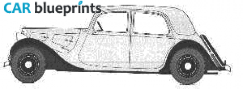 1936 Citroen 7A Traction Avant Wagon blueprint