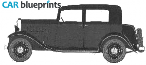 1930 Citroen 8CV Sedan blueprint