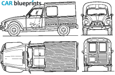 1978 Citroen Acadiane Van blueprint