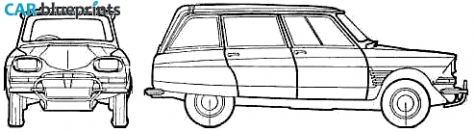 1964 Citroen Ami 6 Break Wagon blueprint