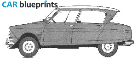 1961 Citroen Ami 6 Sedan blueprint