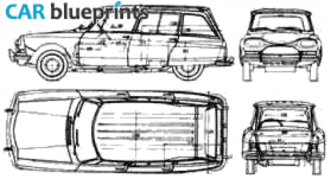 1972 Citroen Ami 8 Break Wagon blueprint