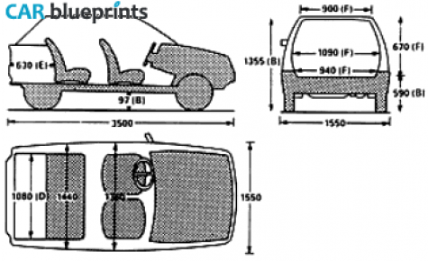 1991 Citroen AX Hatchback blueprint