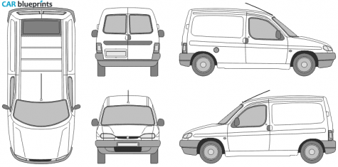 1998 Citroen Berlingo Van blueprint