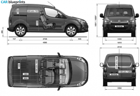 2008 Citroen Berlingo VU Van blueprint