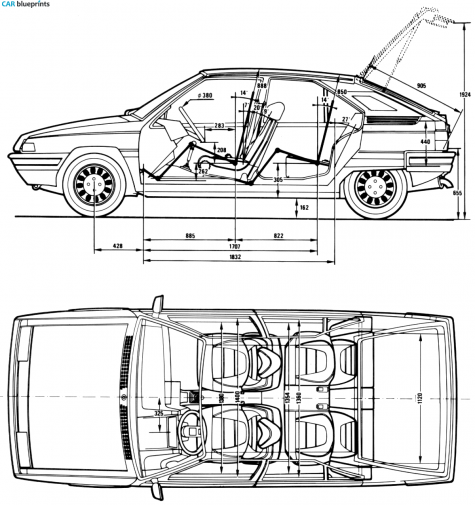 1983 Citroen BX Hatchback blueprint