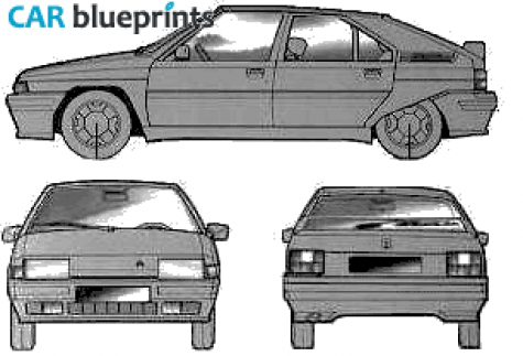 1983 Citroen BX Hatchback blueprint