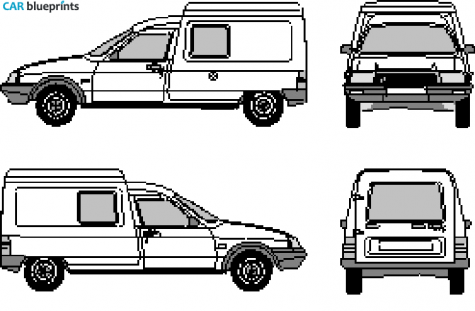 1992 Citroen C15 Wagon blueprint