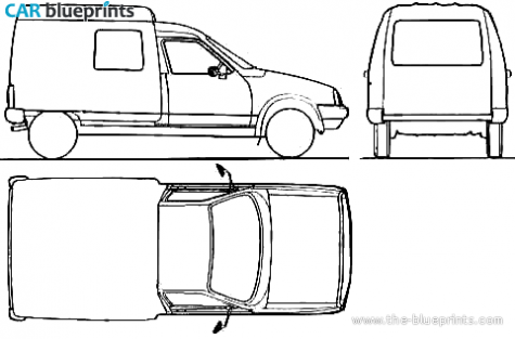 Citroen C15 Truck blueprint