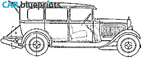 1931 Citroen C4 F Familiale Sedan blueprint