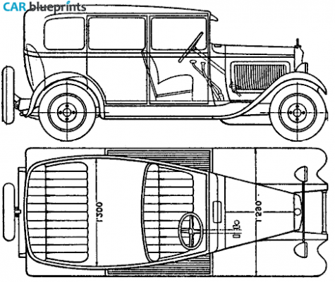 1932 Citroen C4 L Berline Sedan blueprint