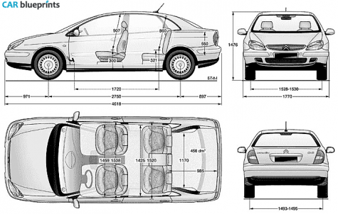 2001 Citroen C5 Hatchback blueprint