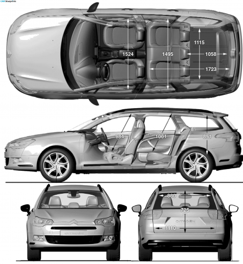 2008 Citroen C5 S2 Break Wagon blueprint