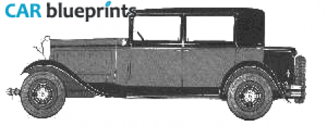 1932 Citroen C6G Berline de Voyage Sedan blueprint