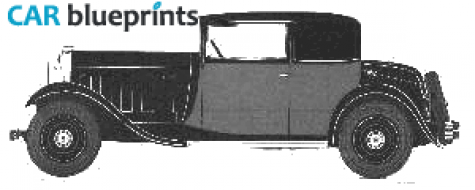 1932 Citroen C6G Coach Coupe blueprint