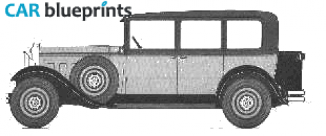 1932 Citroen C6 CGL Familiale Sedan blueprint