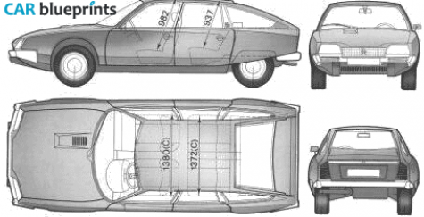 1978 Citroen CX Hatchback blueprint