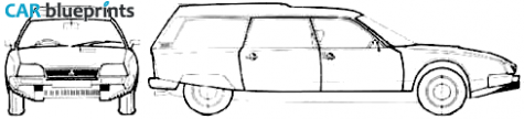 1975 Citroen CX 2200 Diesel Break Wagon blueprint