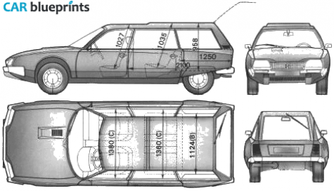 1978 Citroen CX Break Wagon blueprint