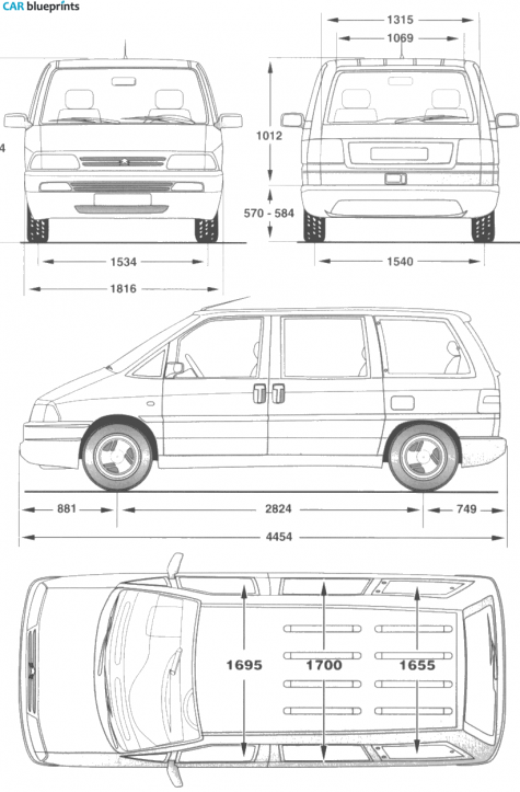 1994 Citroen Evasion Minivan blueprint