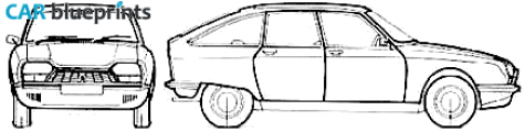 1971 Citroen GS Club Hatchback blueprint