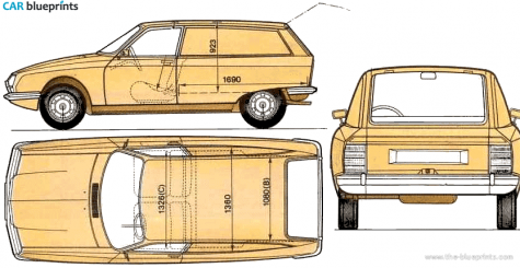 1980 Citroen GS Fourgonette Wagon blueprint