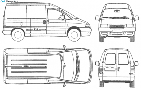 1995 Citroen Jumpy Van blueprint