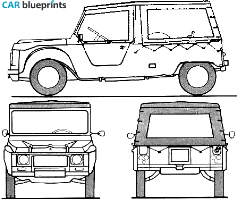 1979 Citroen Mehari Wagon blueprint