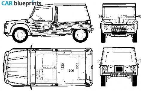 1974 Citroen Mehary Cabriolet blueprint