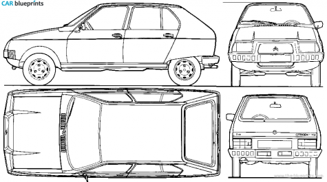 1978 Citroen Visa Special Hatchback blueprint