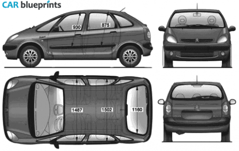 1999 Citroen Xsara Picasso Minivan blueprint