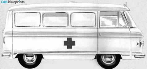 1968 Commer FC Ambulance Bus blueprint