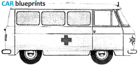 1968 Commer FC Ambulance Bus blueprint